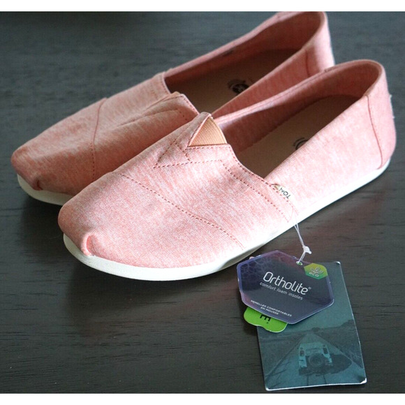 TOMS Women's Classic Alpargata Flat Apricot Repreve Melange Knit US 6.5M - Picture 2 of 8